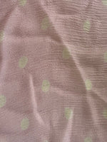 Pale Lemon Spot on Bright Pink Yoryu Silk Chiffon