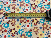 Multi Flowers & Strawberries on Cream Cotton Lawn