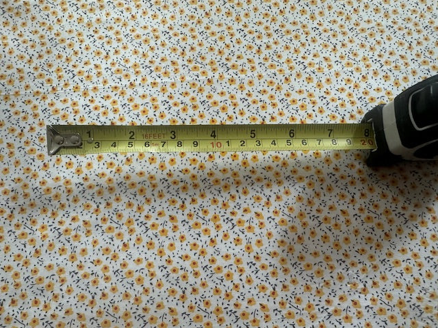 Yellow/Orange Ditsy on Cotton Poplin
