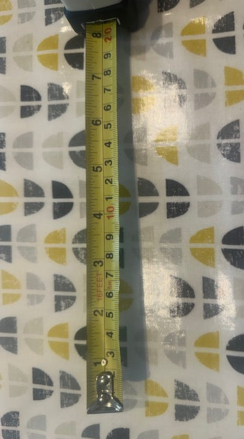 Yellow/Black Half Circles on PVC Coated Cotton