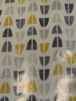 Yellow/Black Half Circles on PVC Coated Cotton