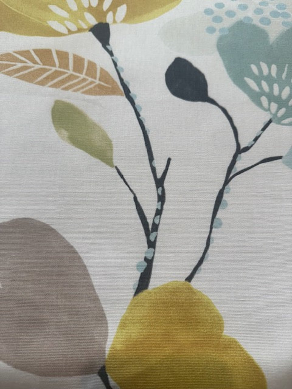 Yellow Multi Large Floral Cotton Furnishing