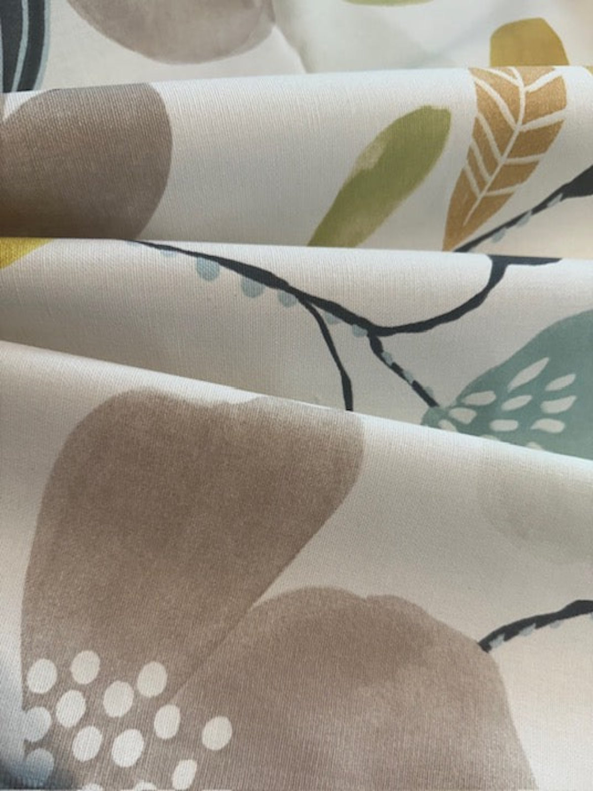 Yellow Multi Large Floral Cotton Furnishing