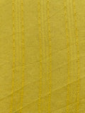 Yellow Summer Weight with Stripes Running Along the Fabric