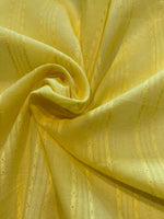 Yellow Summer Weight with Stripes Running Along the Fabric