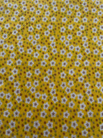 Yellow Small Floral on Cotton Poplin