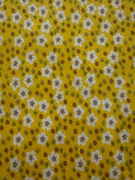 Yellow Small Floral on Cotton Poplin