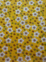 Yellow Small Floral on Cotton Poplin