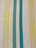 Bright Lime & Turquoise Stripe on Voille - Stripes running along the Fabric