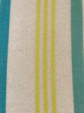 Bright Lime & Turquoise Stripe on Voille - Stripes running along the Fabric