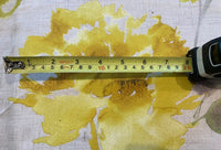 Yellow/Purple Watercolour Flowers on Cotton/Linen