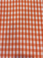 Orange 1/4" Gingham Check - Deadstock fabric on AmoThreads
