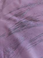Glitter Print On Dark Pink Chiffon