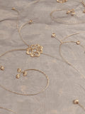 Gold Embroidery On Gold Iridescent Organza