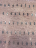Silver 3mm Sequin on Pink