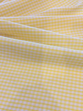 Yellow 1/8" Gingham Check - Deadstock fabric on AmoThreads