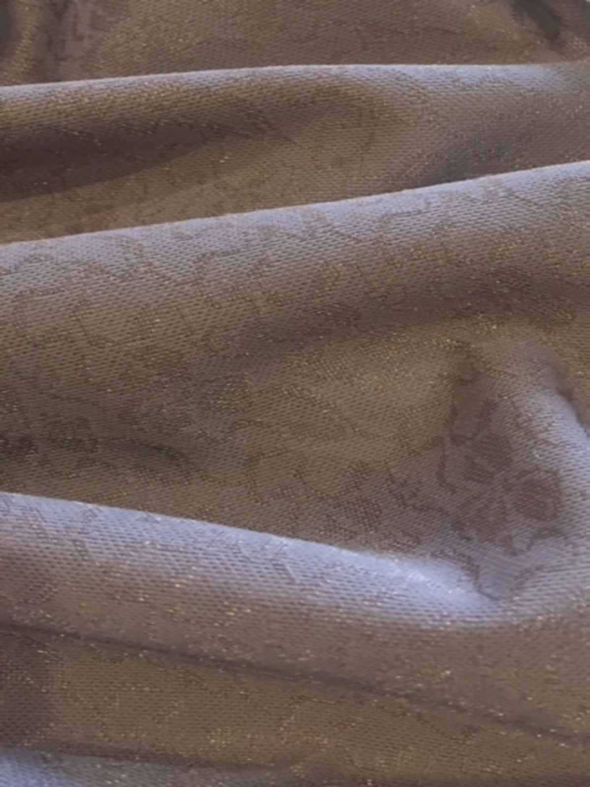 Mink Ribbon & Bow Knitted Jacquard - Deadstock fabric on AmoThreads