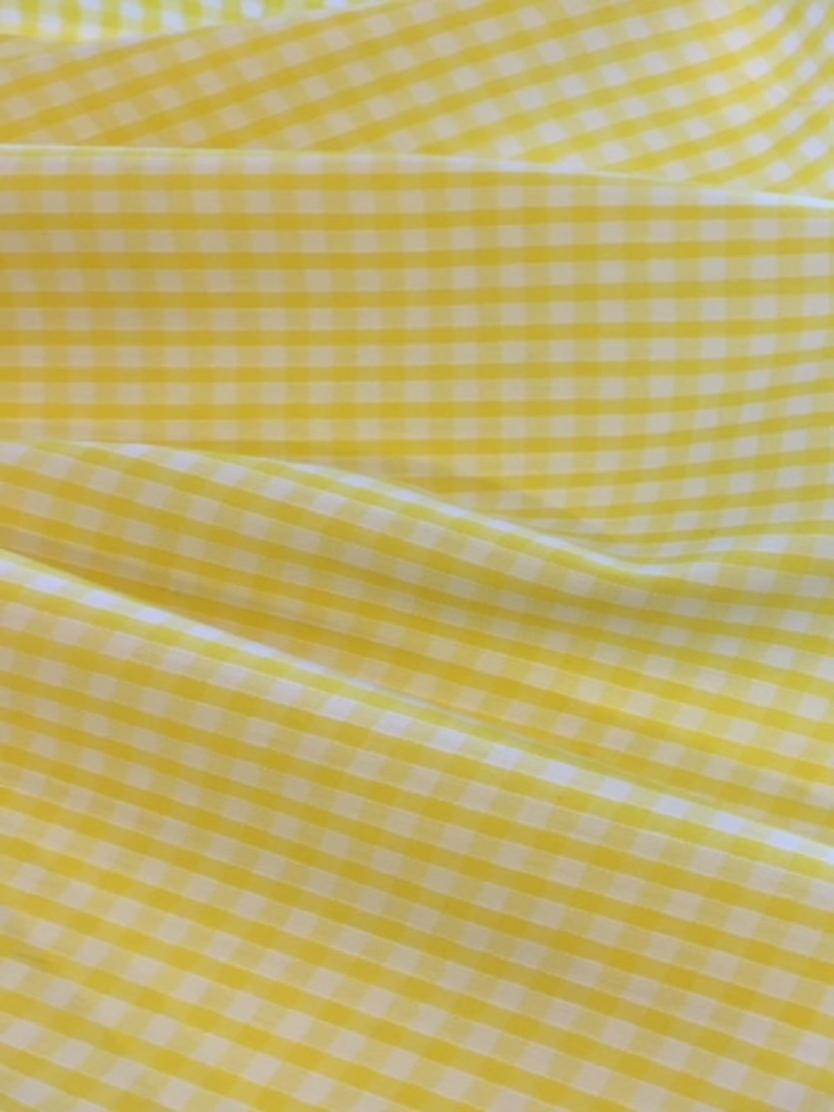 Yellow 1/8" Gingham Check - Deadstock fabric on AmoThreads