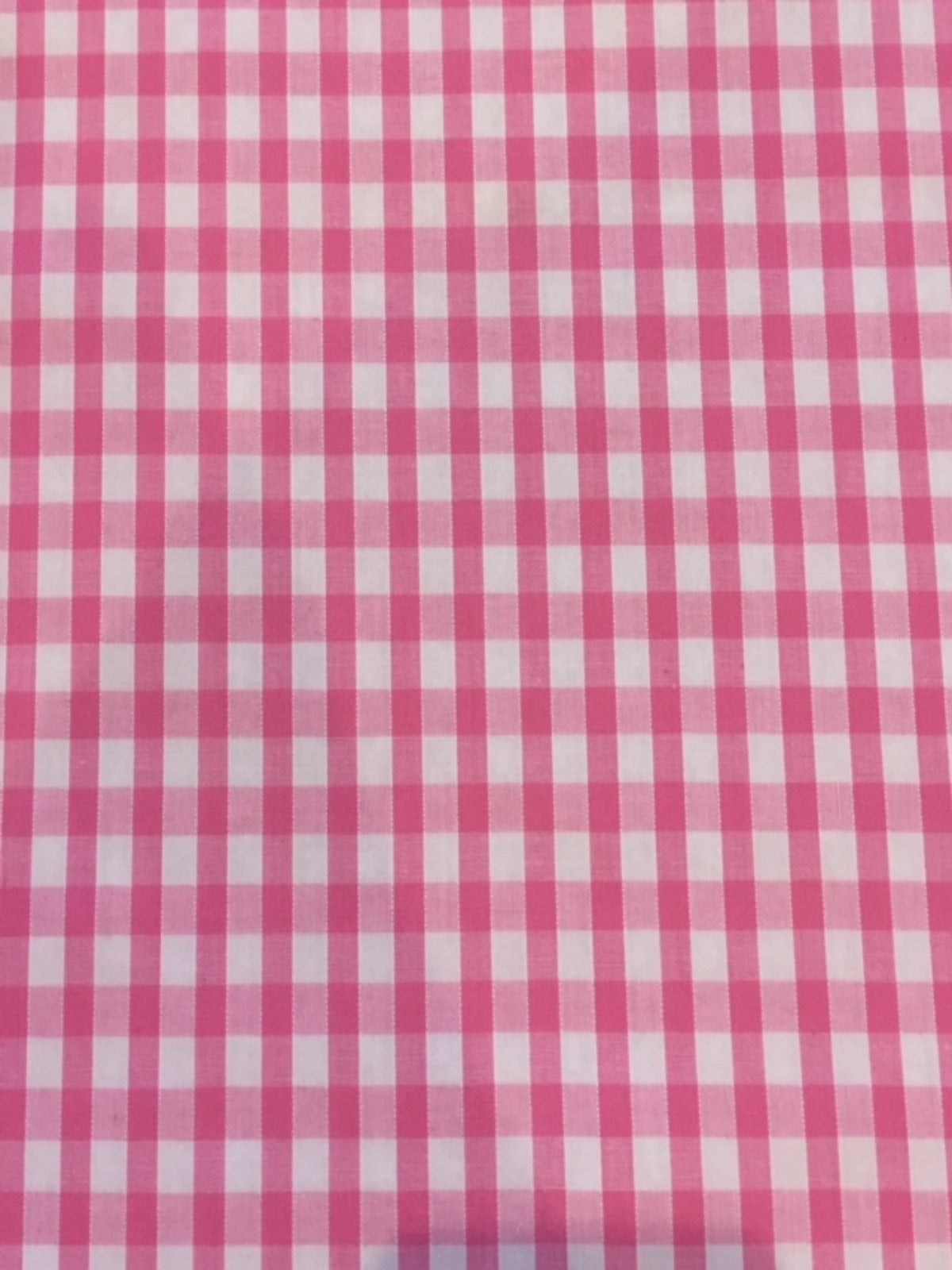 Pink 1/4" Gingham Check - Deadstock fabric on AmoThreads