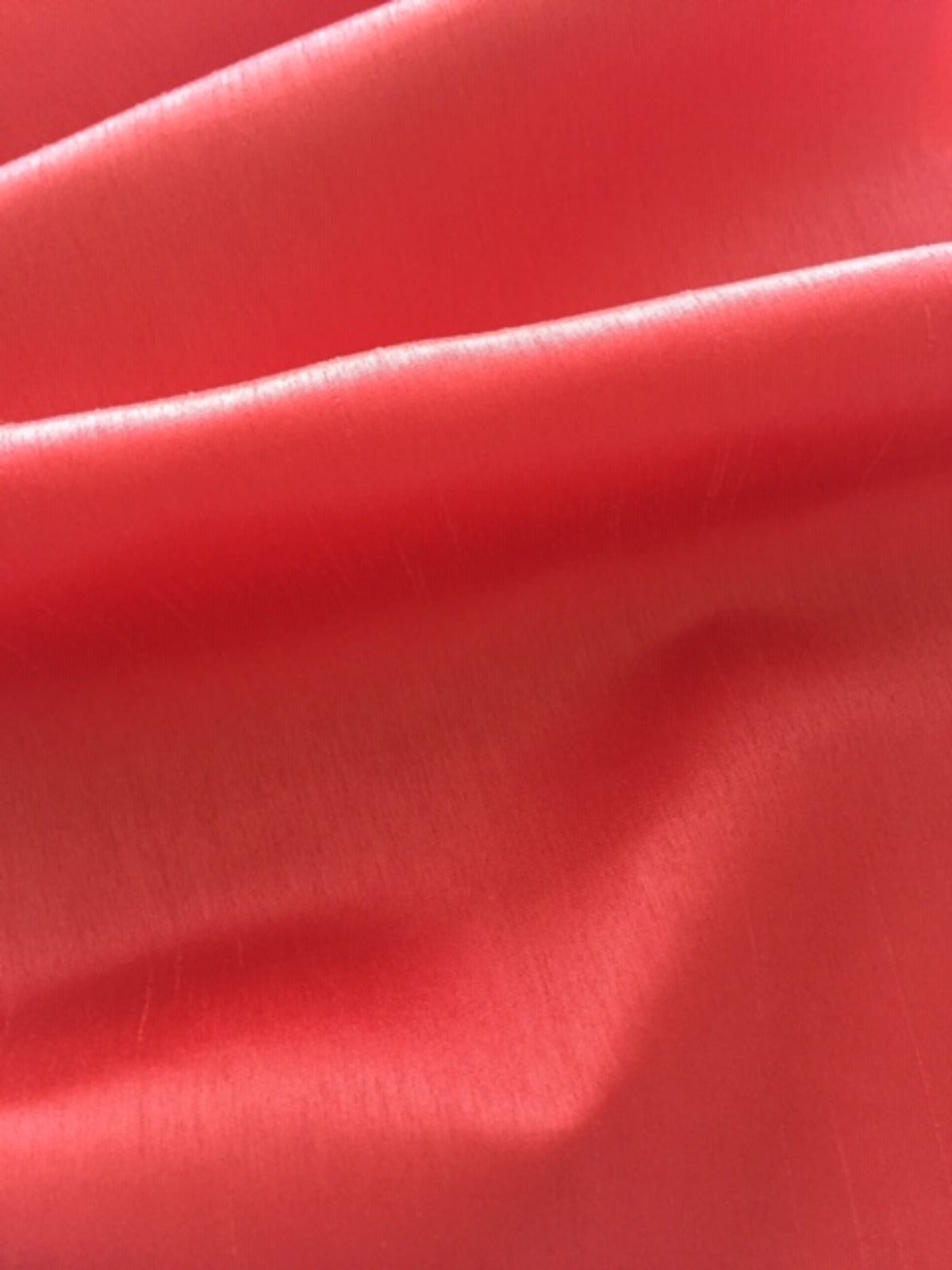 Vermillion Red Satin Backed Dupion