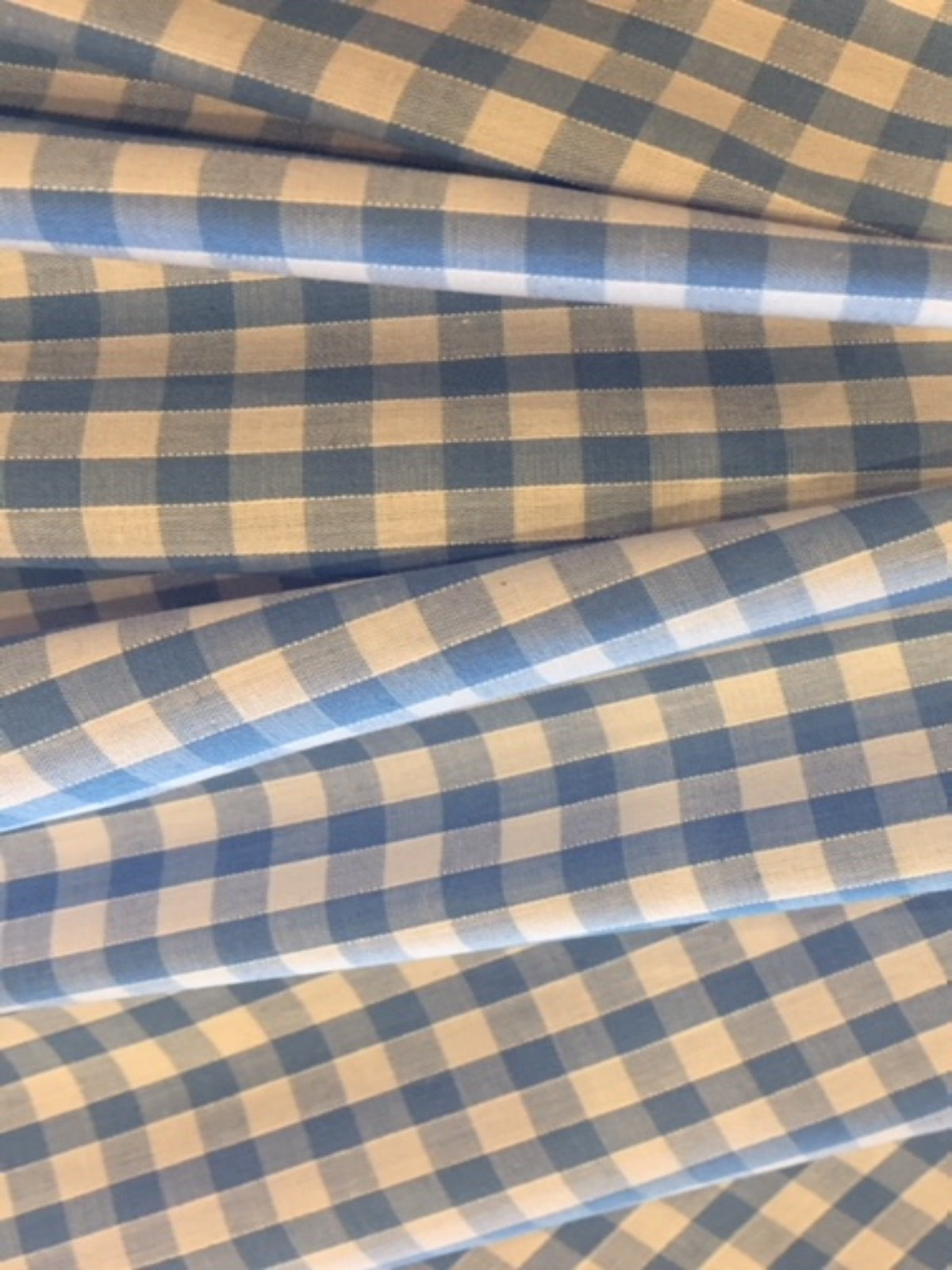 Light Blue 1/4" Gingham Check - Deadstock fabric on AmoThreads