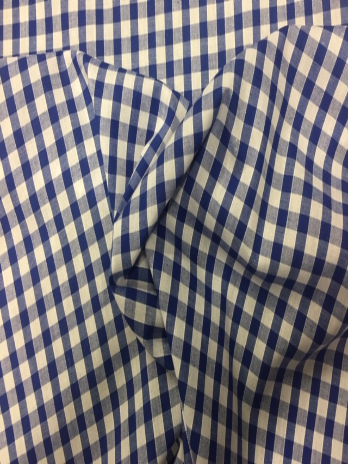 Royal 1/4" Gingham check - Deadstock fabric on AmoThreads
