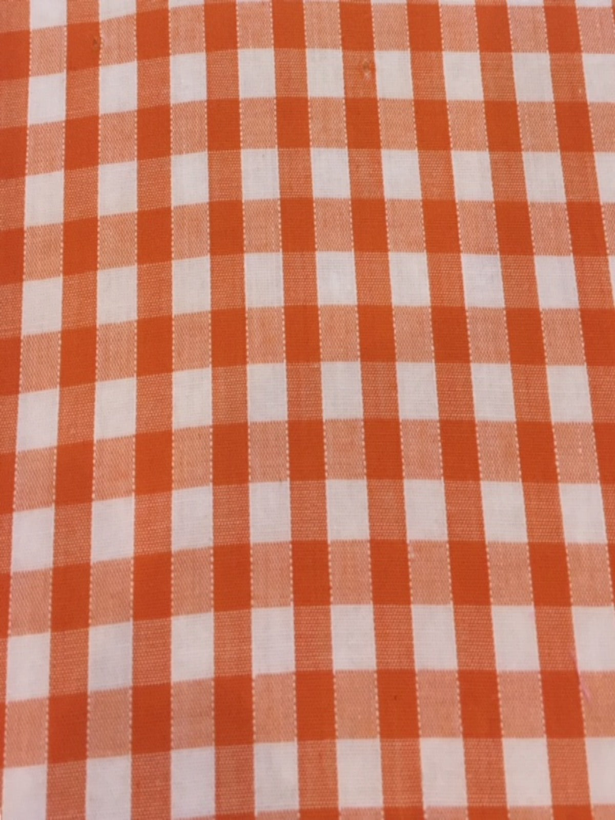 Orange 1/4" Gingham Check - Deadstock fabric on AmoThreads