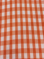 Orange 1/4" Gingham Check - Deadstock fabric on AmoThreads