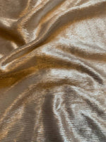 Cream velvet with Lurex stripe - Deadstock fabric on AmoThreads