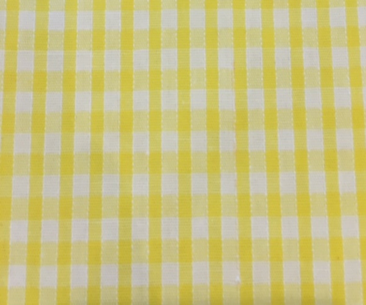 Yellow 1/8" Gingham Check - Deadstock fabric on AmoThreads