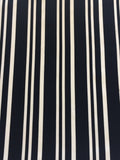 Black / White Graduated Side to Side Stripe on Textured Knit