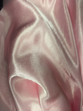 Pink satin backed crepe - Deadstock fabric on AmoThreads