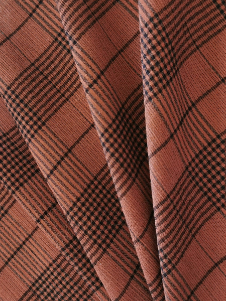 Light Brown Woven Check With Textured Surface