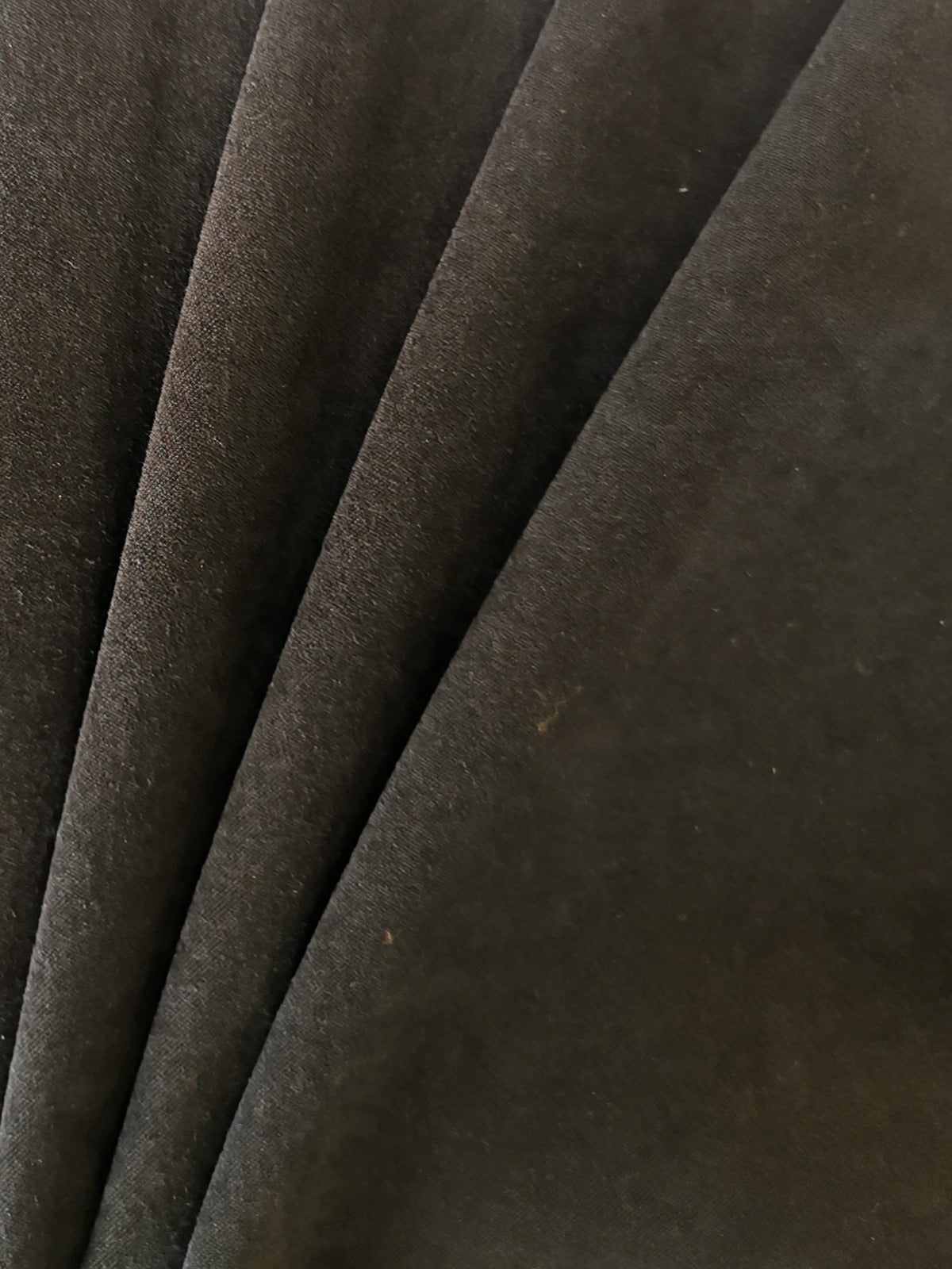 Black One Side Suede, One Side Satin