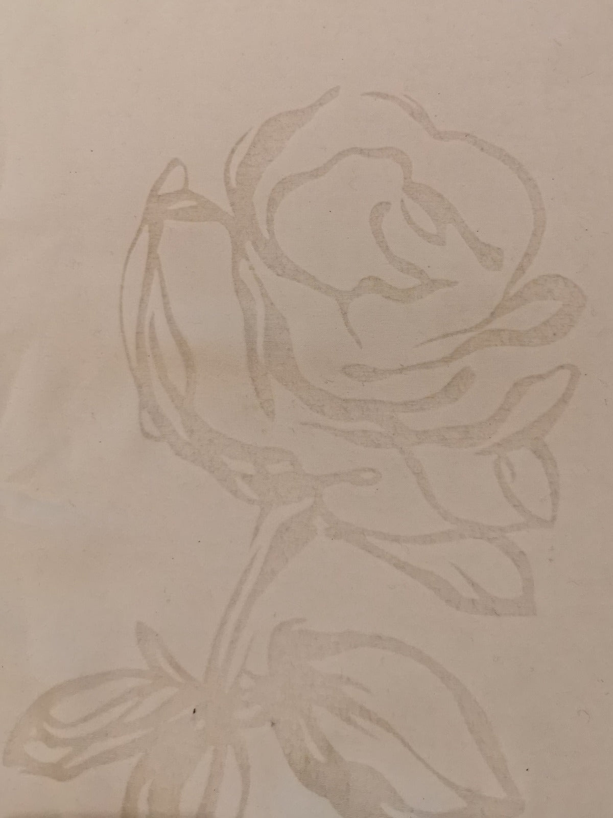 Off White Large Rose Burnout