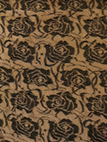 Coffee/Black Rose Knitted Jacquard