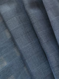 Denim Blue Woven Check Lightweight Cotton