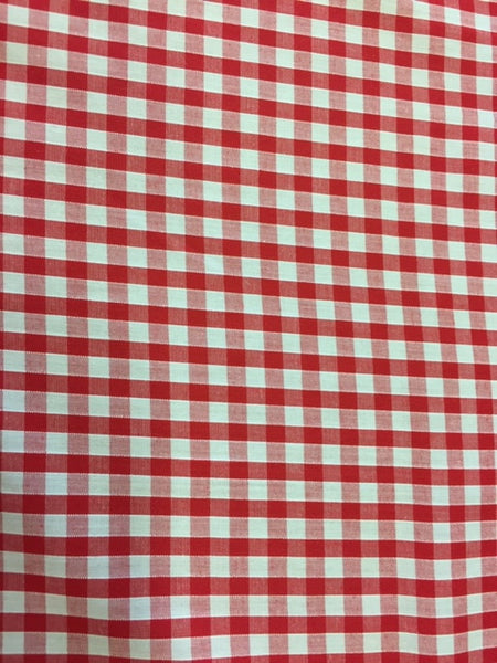 Red 1/4" Gingham check - Deadstock fabric on AmoThreads