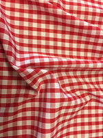 Red 1/4" Gingham check - Deadstock fabric on AmoThreads