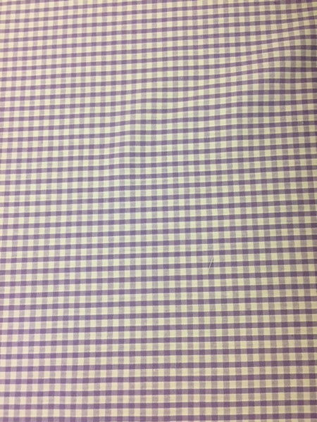 Lilac 1/8" gingham check - Deadstock fabric on AmoThreads