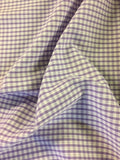 Lilac 1/8" gingham check - Deadstock fabric on AmoThreads