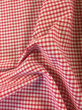 Red 1/8" gingham check - Deadstock fabric on AmoThreads