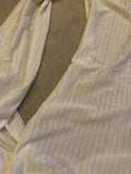 Ivory with Beige pinstripe Lurex stripe tubular knit - Deadstock fabric on AmoThreads