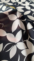 Lime highlight print on Chiffon - Deadstock fabric on AmoThreads