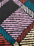 Teal/Mauve Abstract Diamond Print on Viscose