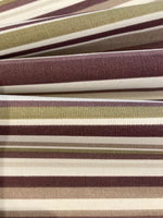 Aubergine / Green Stripe on Cotton