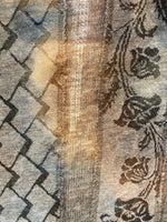Autumn Tone Knit with Printed Strips Running along the Fabric