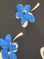 Individual Blue Flowers on Dark Navy Dress Weight