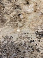 Brown/Grey Printed Lace