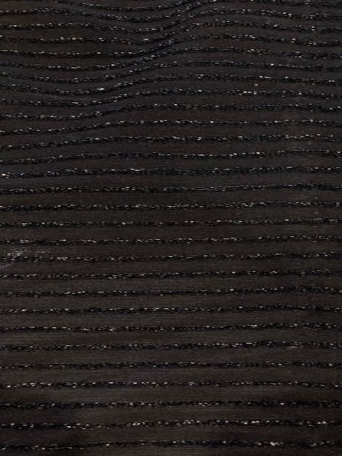Black on Black Glitter Stripe on Knitted Stretch